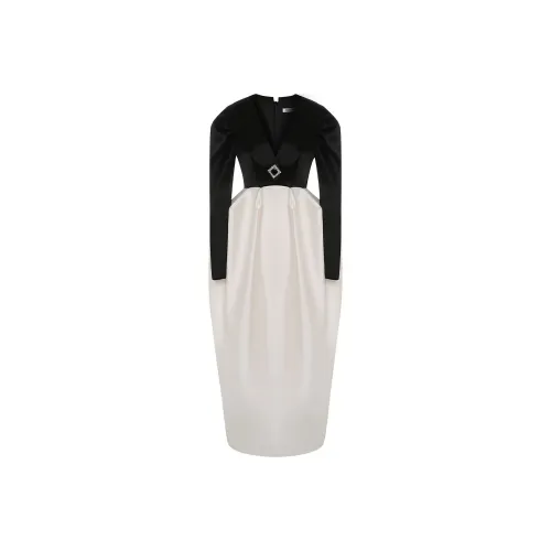 Maison Wester Evening Dress Women's Black White