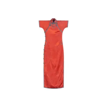 YICHENGFENGXU Cheongsam Women's Orange