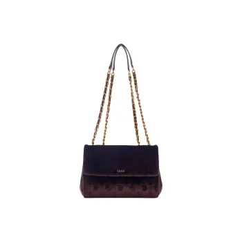 GUESS Velvet Chain Bag Shoulder Bag Crossbody Bag Women's Delray Black