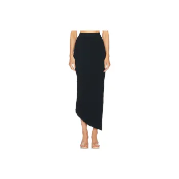 CULT GAIA Plissé Asymmetric Midi Skirt