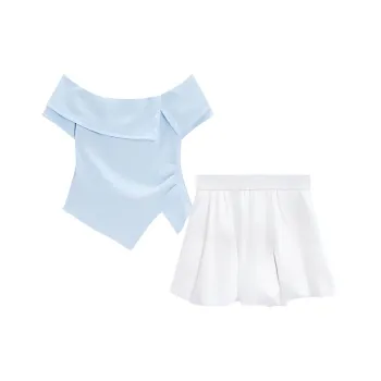 Love To Serve Skirt Set Women's Sky Blue