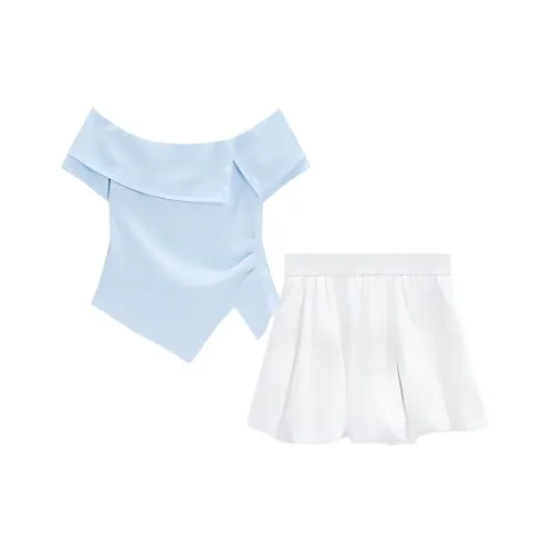 Love To Serve Skirt Set Women's Sky Blue