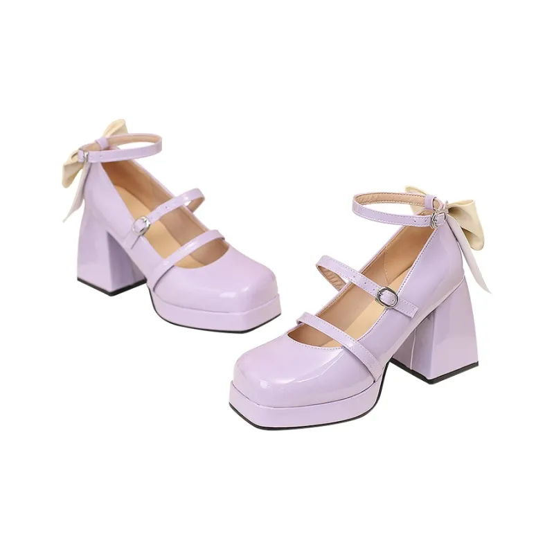 MCKP Chunky Heel High Heels 9cm Women's-9