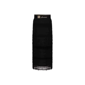 BESIONIA SS23 Casual Long Skirts Women's Black