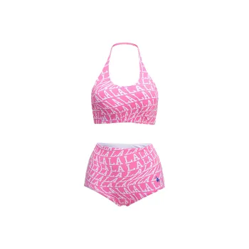 MLB Illusion Series Los Angeles Dodgers Team Two-Piece Swimsuits Women's Dark Pink