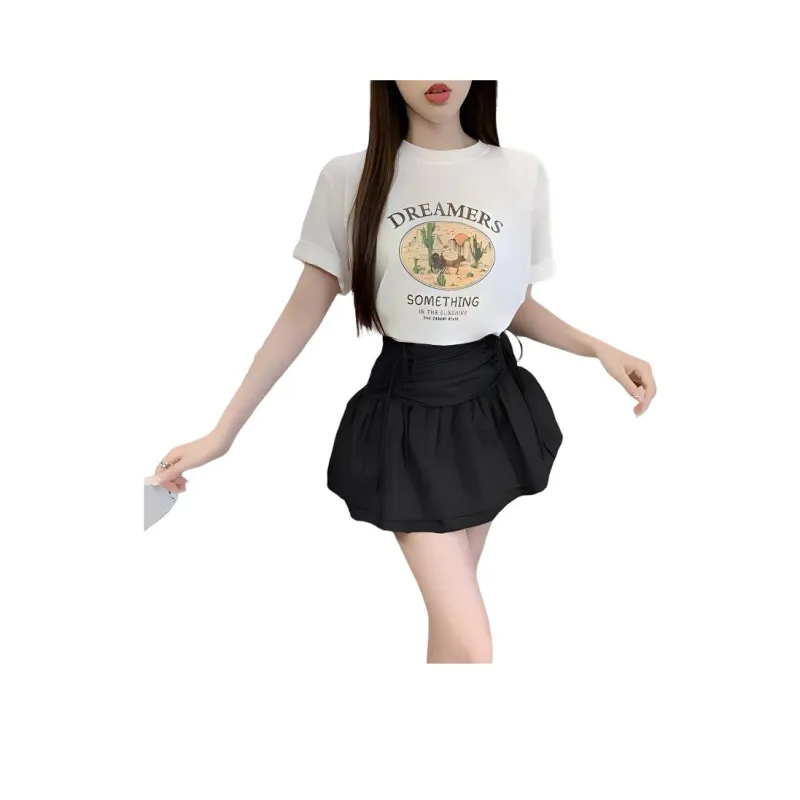 Flowers In Water Skirt Set Women's-3