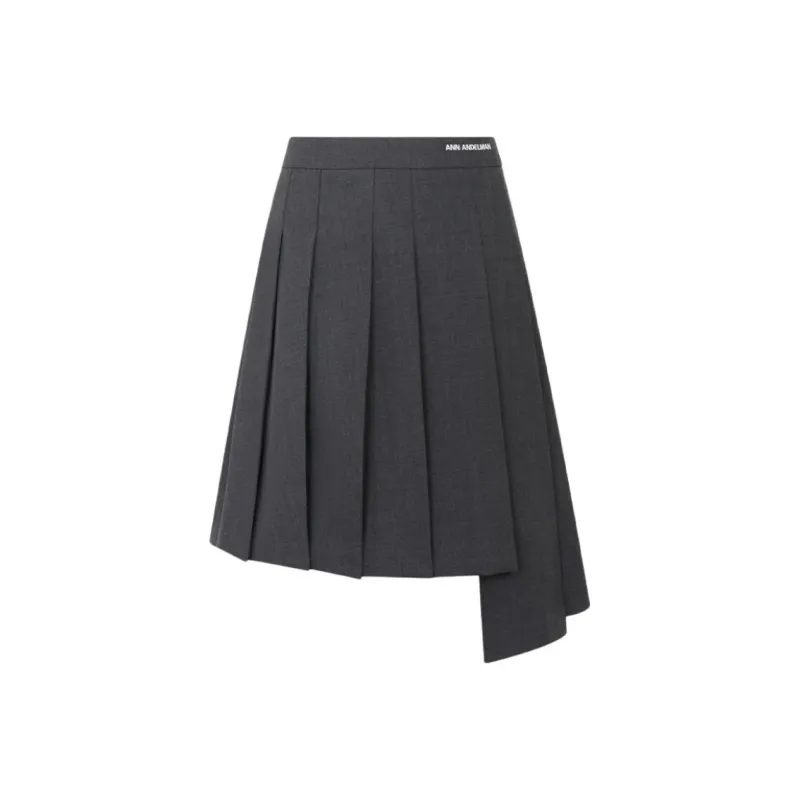 ANN ANDELMAN Casual Long Skirt Women's Dark Gray-0