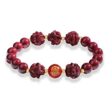GIRATI Reconstructed Cinnabar Jade Bracelets Unisex