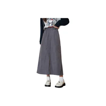 Tonlion Casual Long Skirts Women's Medium Gray