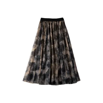 CHABER Casual Long Skirt Women's Dark Khaki
