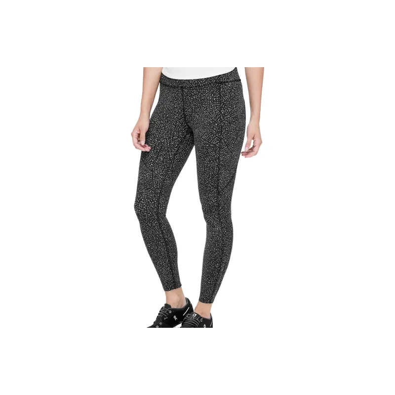 Lululemon Fast And Free Athletic Trousers Women's Night Vision Black/White-0