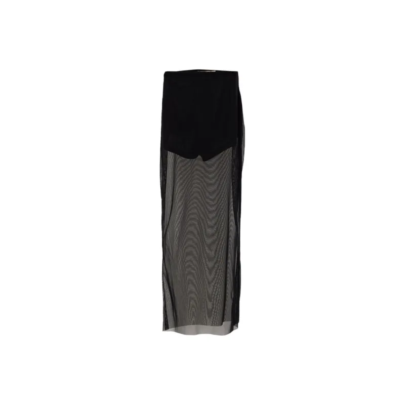 ANIYE BY Semi sheer Midi Skirt-0