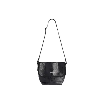 Balenciaga Explorer Lambskin Messenger Bag, Shoulder Bag Small Size Men's Black