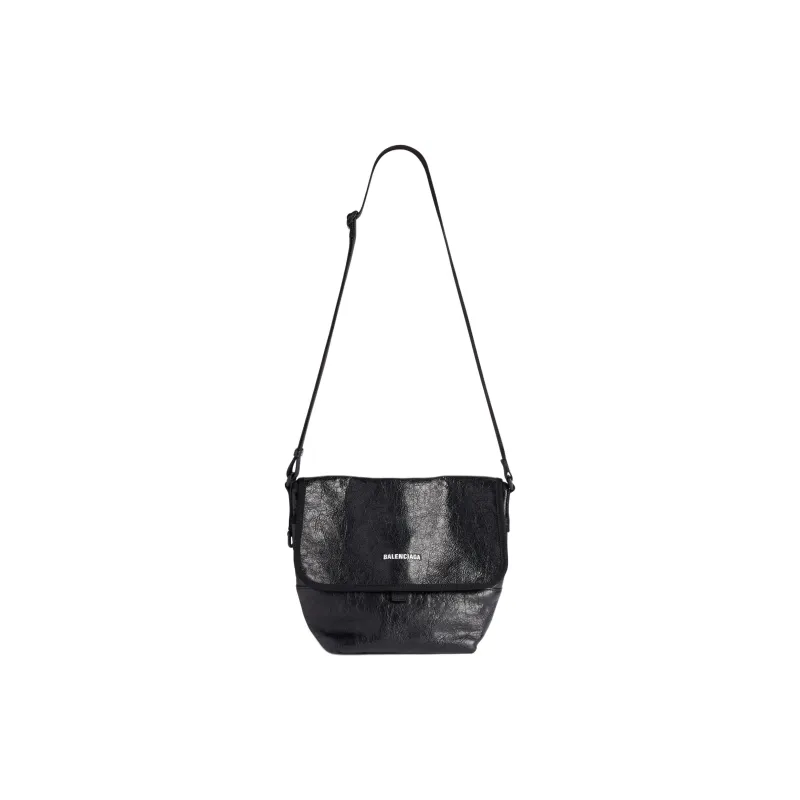 Balenciaga Explorer Lambskin Messenger Bag, Shoulder Bag Small Size Men's Black-0