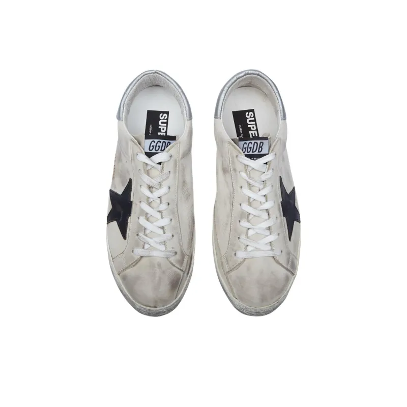 Golden Goose Super Star Low Top Skateboard Shoes Men's Cream-4