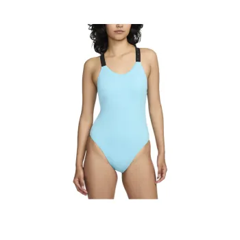 Nike Swim Hydralock Fusion One-piece Swimsuit Women's Water Bottle Blue/Black