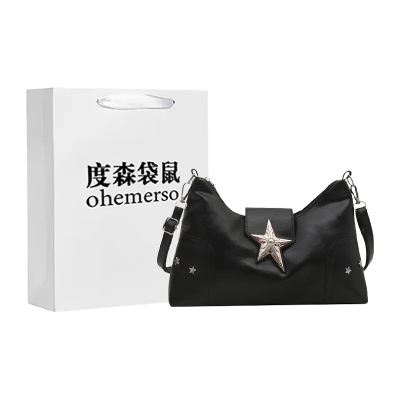 Dusen Kangaroo PU Crossbody Bag, Shoulder Bag Regular Women's Ecru/Black/Pink/Red/Light Brown-5