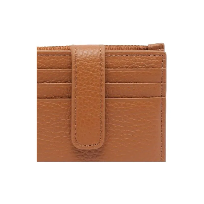 COCCINELLE Grain Leather Wallet Trumpets Women's Brown-2