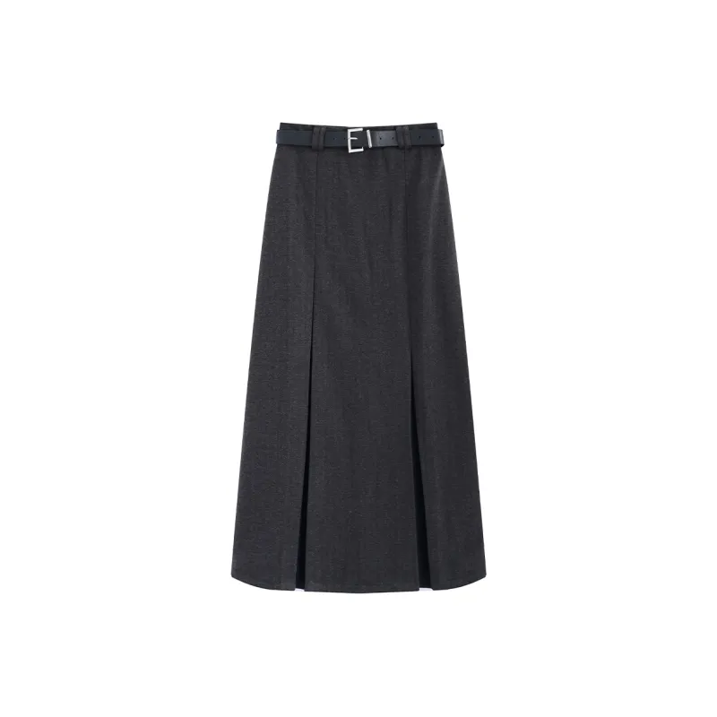 Garbege Casual Long Skirts Women's Black-0