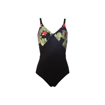 Selmark One piece Swimsuit Women's Black