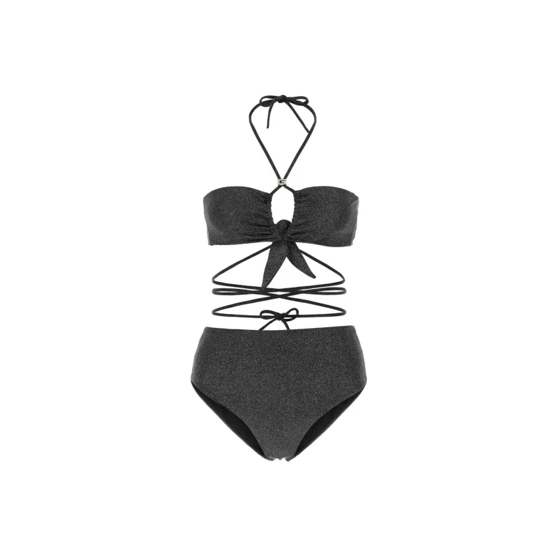 GUCCI G Logo Motif Plaque Halterneck Swimsuit-0