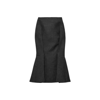 PRADA Casual Long Skirts Women's Coal Gray