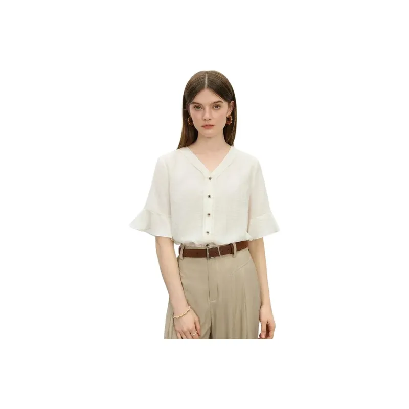 FANSILANEN Shirts Women's Beige Apricot-0
