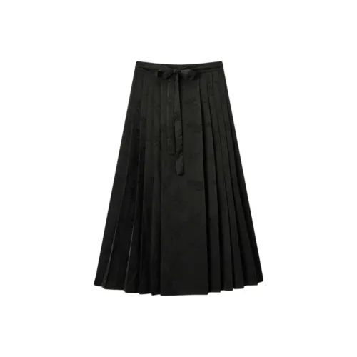 EICHITOO Casual Long Skirts Women's Black