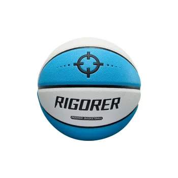 RIGORER RG600X Collection PU Basketball White Blue Size 7 Ball Training Competition Unisex