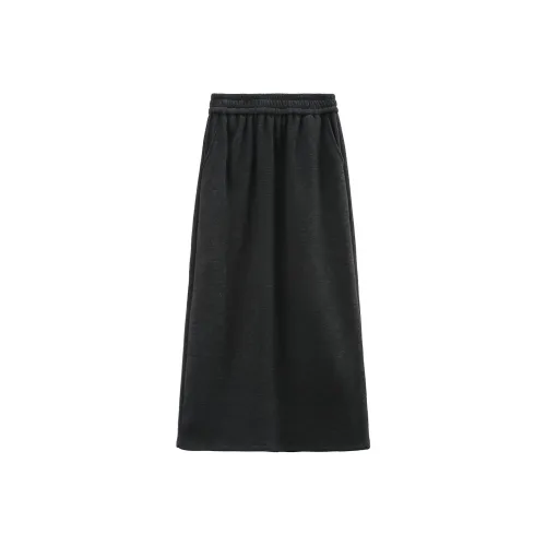 A Paradise For Awakening Casual Long Skirts Women's Dark Gray