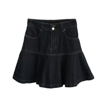 RUBIN Denim Short Skirts Women's Blue