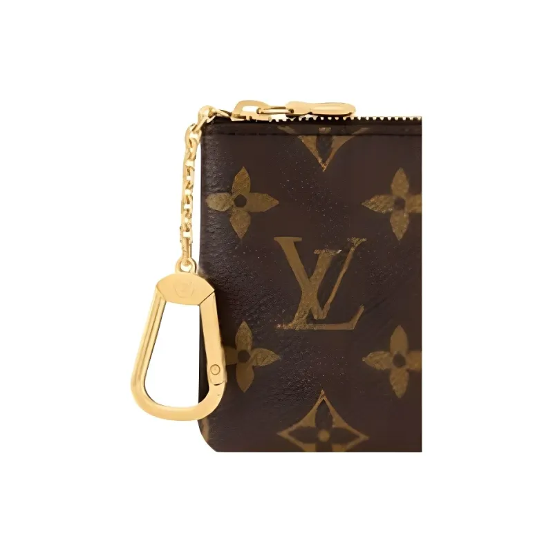 LOUIS VUITTON Coated Canvas Wallet Small Size Women's Brown-4