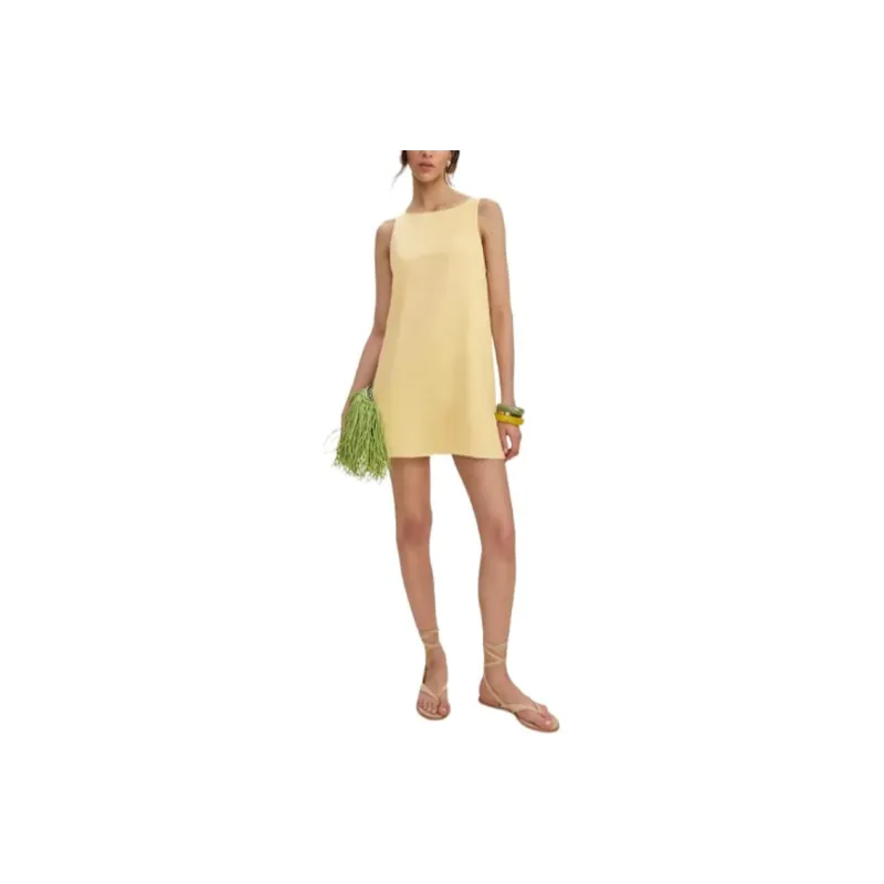 REFORMATION Jessi Linen Dress Sleeveless Dress Women's-0