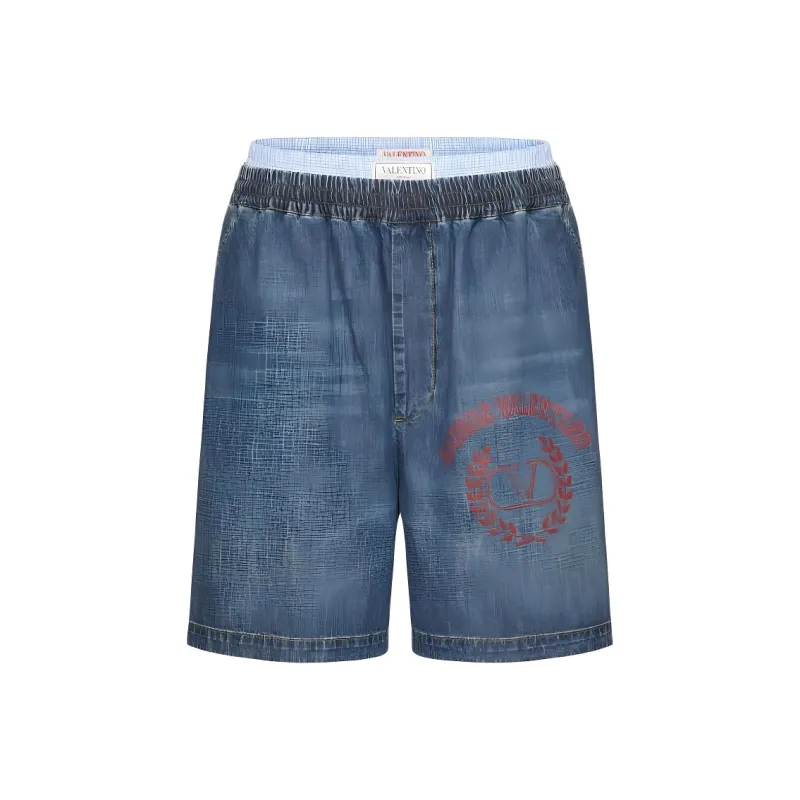 Valentino SS23 Denim Shorts Men's Denim Blue-0