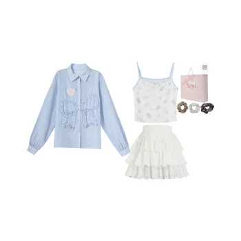 SNBL Skirt Set Women's Shirt+Camisole+Skirt