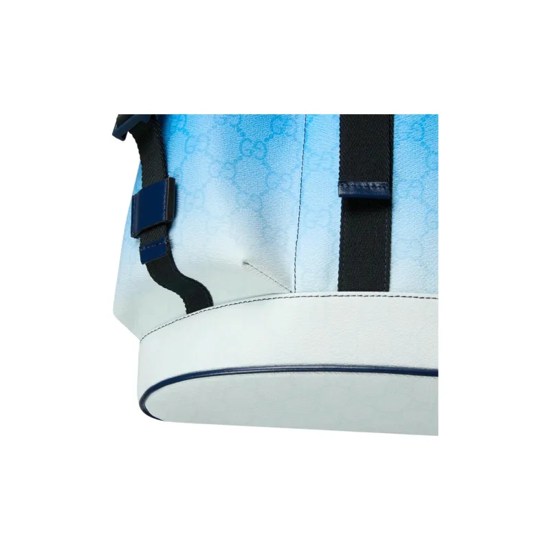GUCCI Coated Fabric Backpack Large Size Men's Blue-5