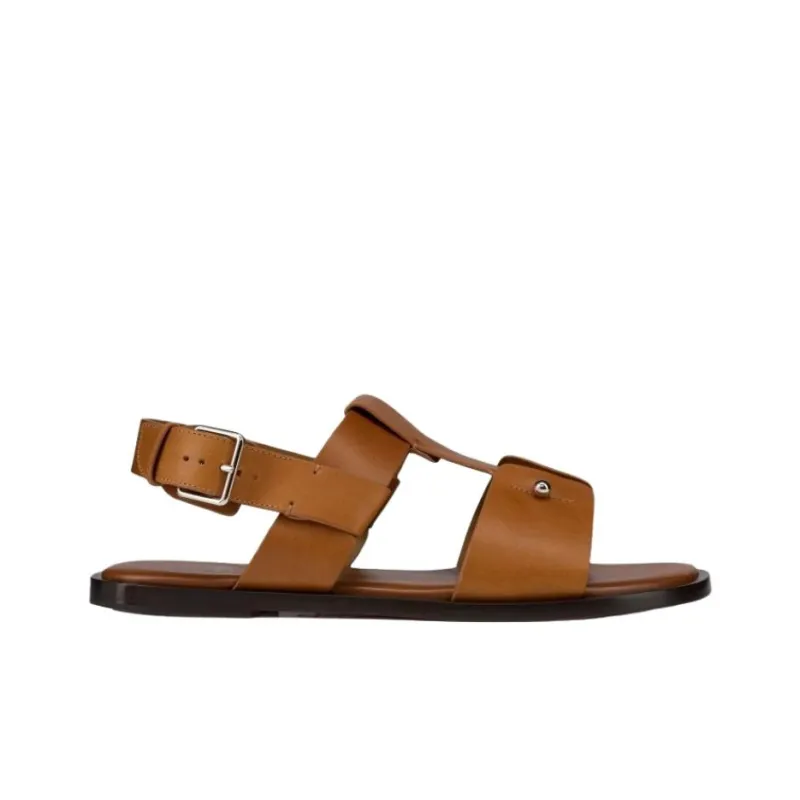 CL LUBOTING Chambeliss One Strap Sandals Men's Brown-1