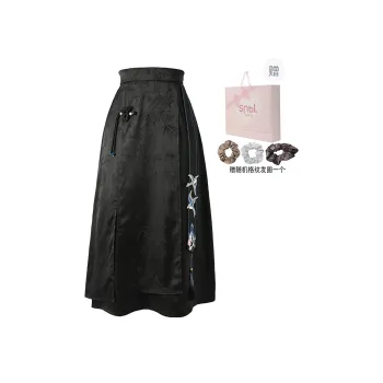 SNBL Casual Long Skirts Women's Black