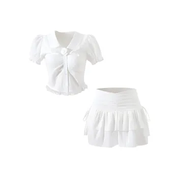 SECFLY OFFICIAL Skirt Set Women's White