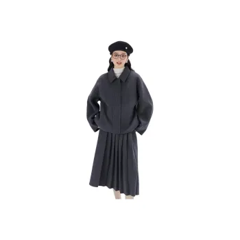 DEAR DEER PUFF Casual Long Skirts Women's Gray