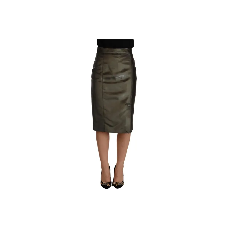 GIANFRANCO FERRE Casual Long Skirts Women's Metal Gray-0