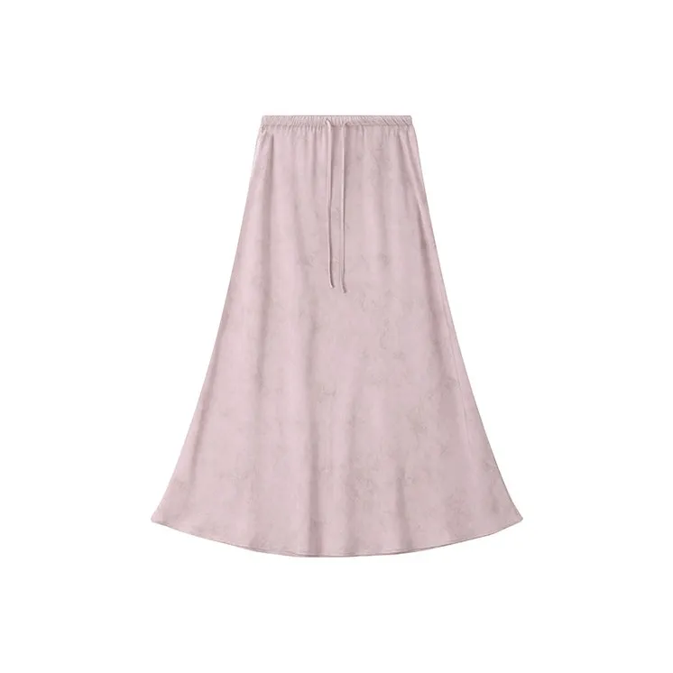ATUXIU 2025 Spring Summer High Rise Slimming Mid Length Casual Long Skirt Women's-2