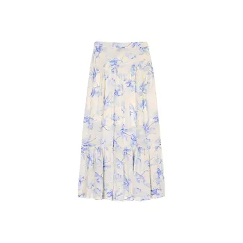 Maje Floral print Midi Skirt