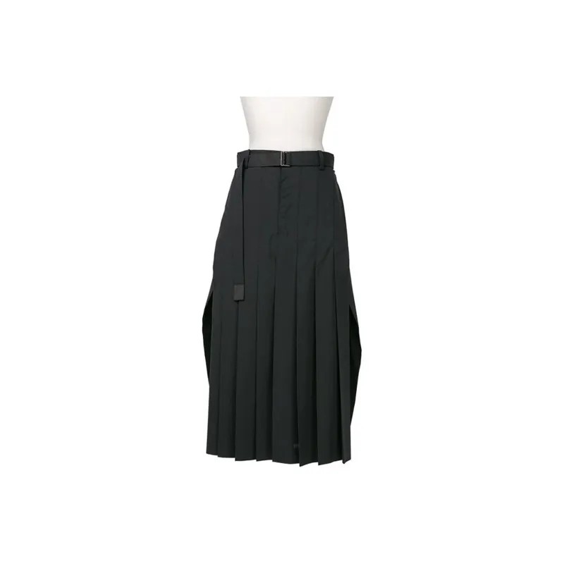 Sacai Pleated Midi Skirt-0