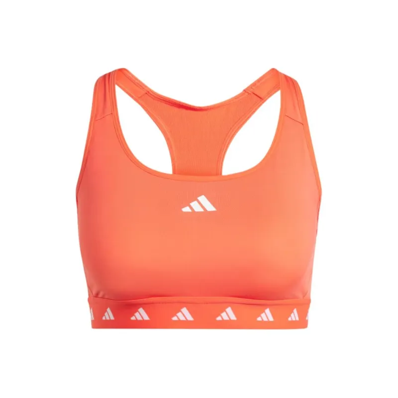 Adidas POWERREACT TRAINING MEDIUM-SUPPORT TECHFIT BRA Sports Underwear Women's Bright Red-0
