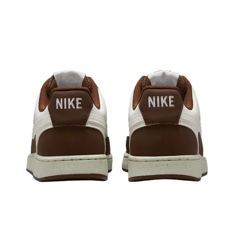 Nike Court Vision Low Top Training Shoes Women's White Brown-4