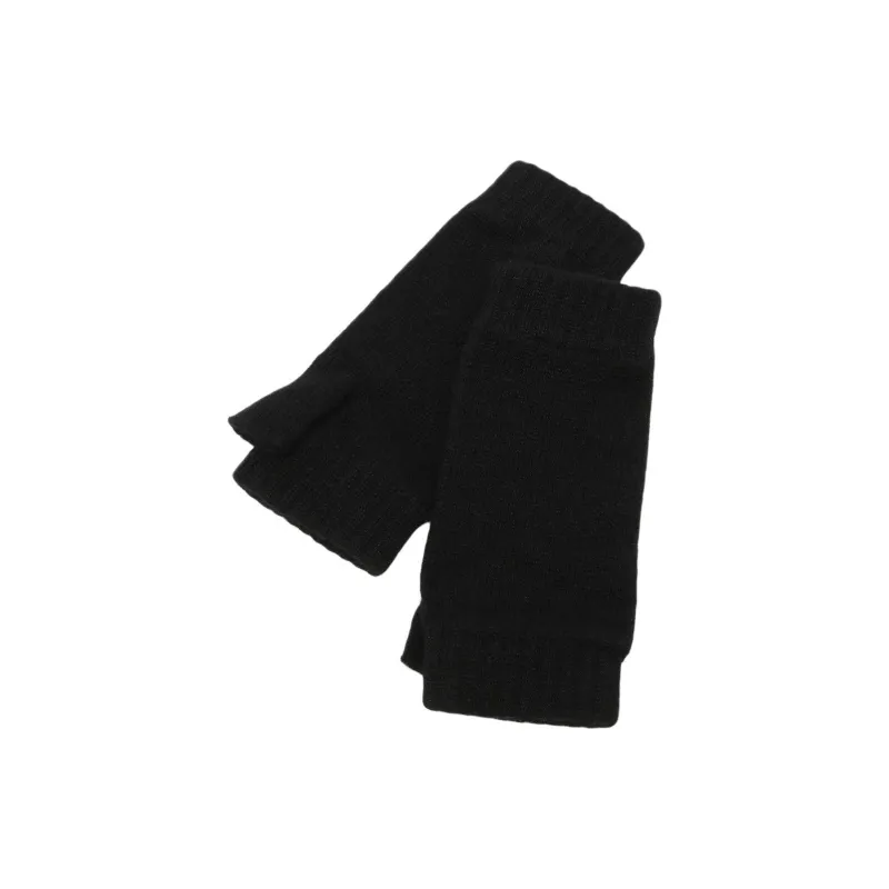 JOHNSTONS OF ELGIN Cashmere Gloves Women's Black-1