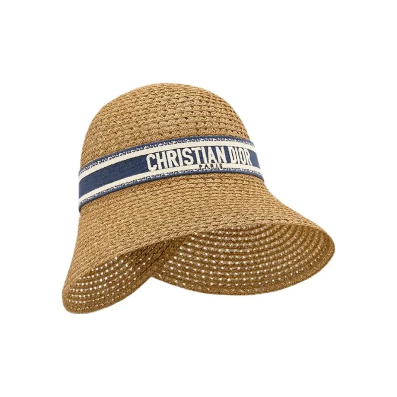 DIOR Cotton, Polypropylene, Paper, Polyester Bucket Hats Unisex Brown-1