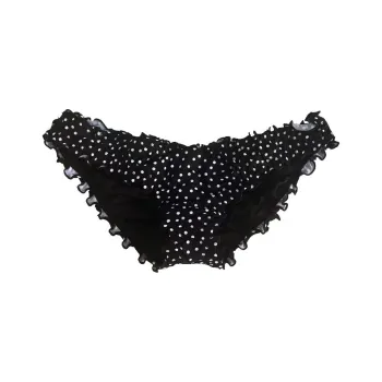 Victoria's Secret Swimming Shorts Women's Black Polka Dot