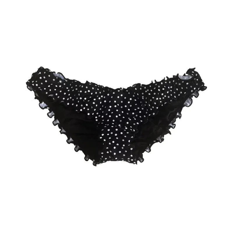 Victoria's Secret Swimming Shorts Women's Black Polka Dot-0